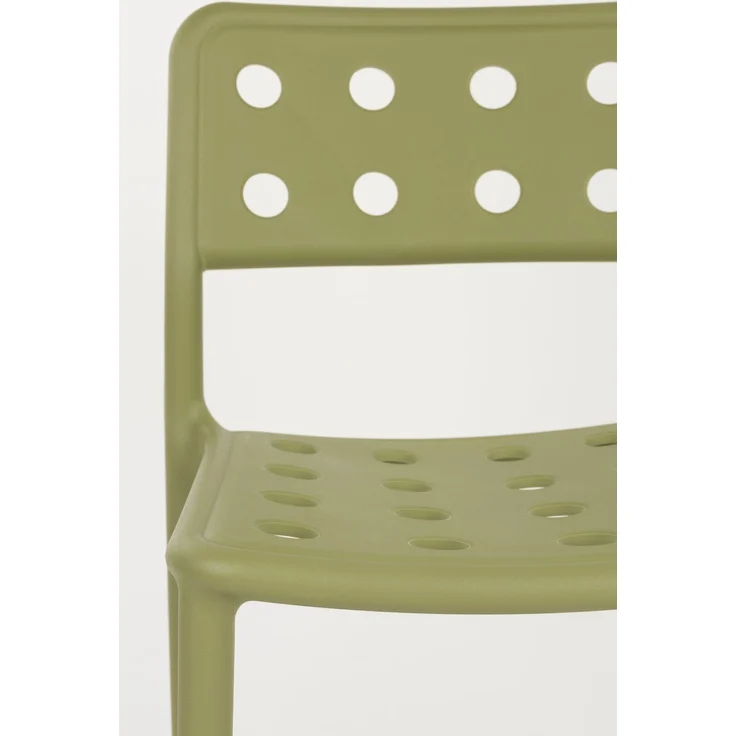 Gartenstuhl Serra im 4er-Set, Grün aus Kunststoff für Balkon 45,5x53x80 cm – Bild 2