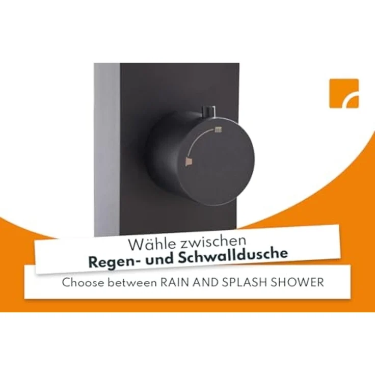 Steinbach Solardusche "The Gate", schwarz, 102 x 102 x 230 cm – Bild 3