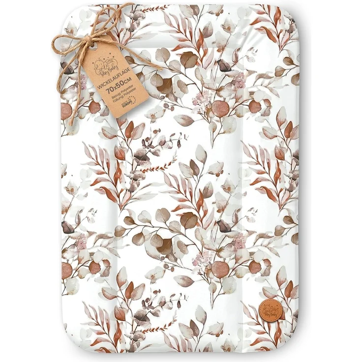 Wickelauflage Wickelunterlage abwaschbar und wasserdicht 70x50 cm - Wickelmatte zum Auflegen auf Wickeltisch Wickelaufsatz Wickelkommode oder Waschmaschine Oeko-Tex70x50 Blätter