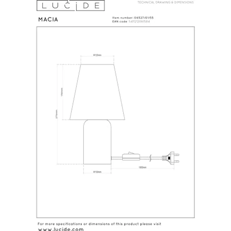 LUCIDE MACIA - Tischlampe - 1xE14 - Terrakotta – Bild 7