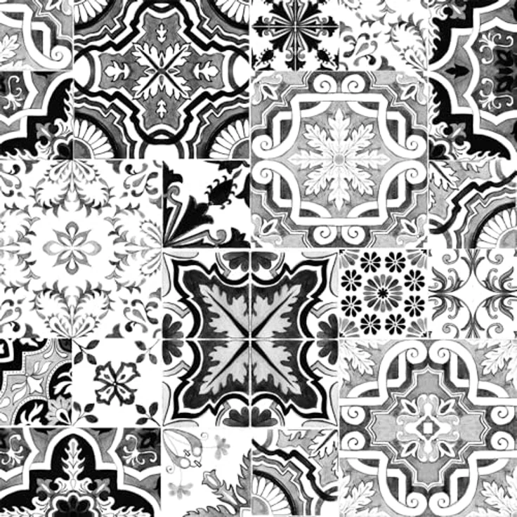 PETTI Artigiani Italiani - Schmutzabweisende Tischdecke, rechteckig, geometrisches Design, Vietri Schwarz X18-Sitzer (140x360 cm), 100% Made in Italy – Bild 6
