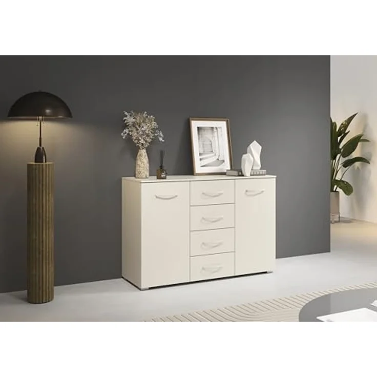 rauch Aditio Box, Kommode, 2-türig, 4 Schubladen, mit Softclose-Funktion, Farbe Beige, BxHxT 120x81x42cm – Bild 2