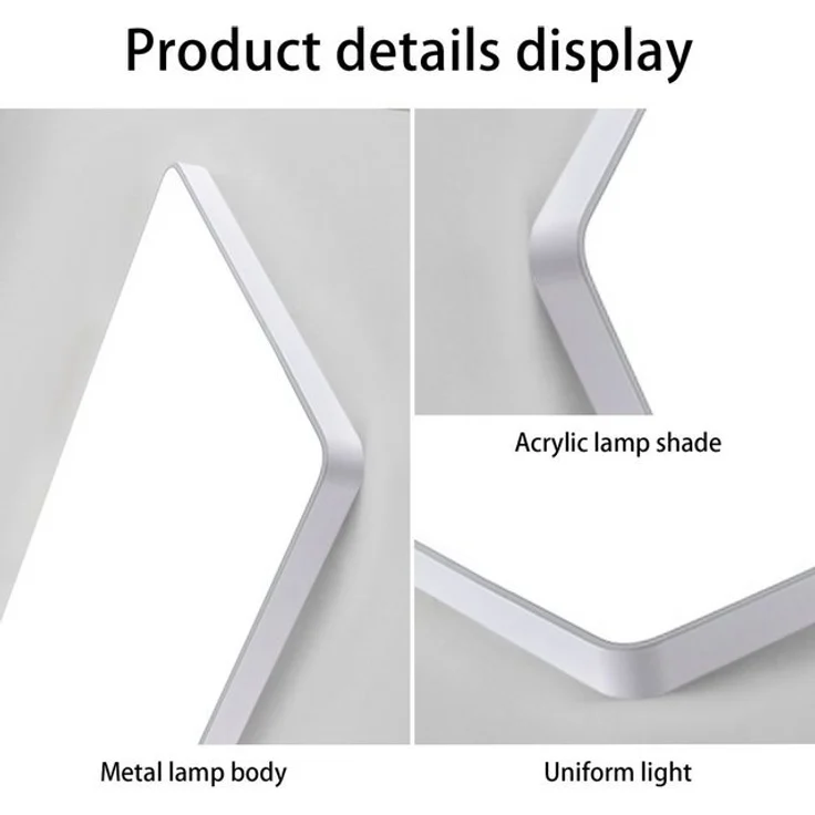 JDONG LED Deckenleuchte dimmbar mit Fernbedienung Rechteckig Weiß/Schwarz 65*43*5CM, LED fest integriert, Deckenlampe 72W, für Wohnzimmer Schlafzimmer Esszimmer Arbeitszimmer Balkon Büro – Bild 3