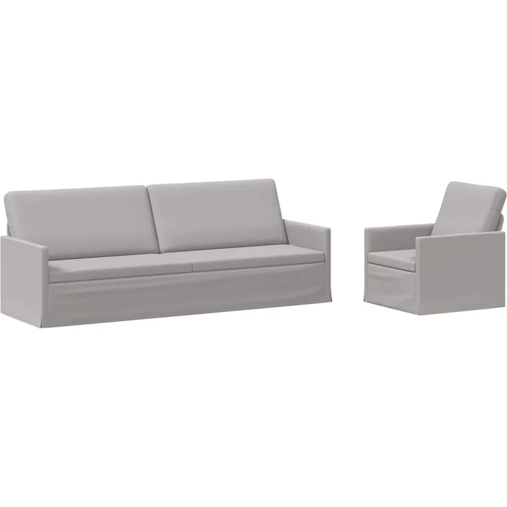 vidaXL Sofa-Set 2 pcs Wolkengrau Stoff 3433189 – Bild 1