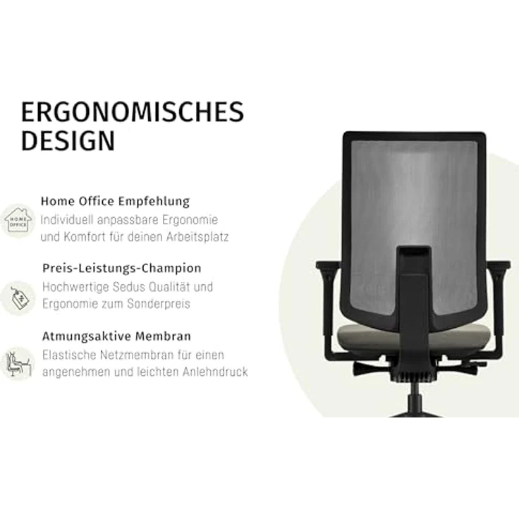Sedus, se:do PRO Light 2, ergonomischer Bürostuhl, Netzmembran, anthrazit, höhenverstellbar – Bild 8