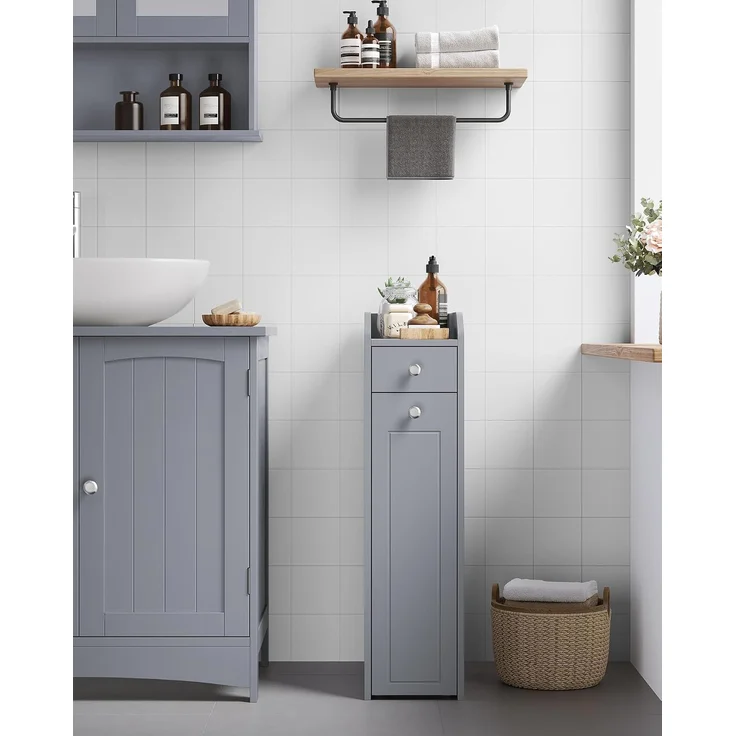 Vasagle Badkommode Badezimmerschrank Toilettenschrank mit Schubladen – Bild 8