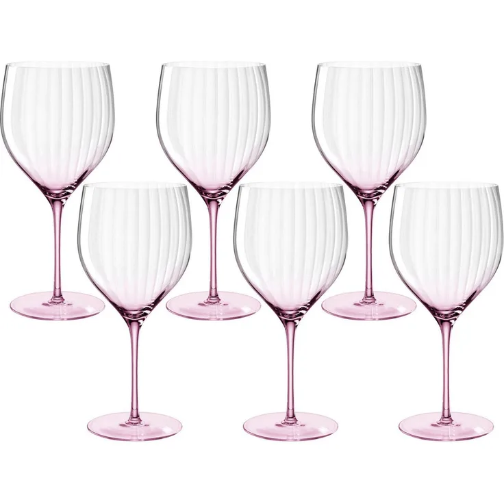 Leonardo Poesia Cocktailglas 6er Set, spülmaschinengeeignete Getränkegläser für Mixgetränke, Höhe 23 cm, 750 ml, rosé, 022378