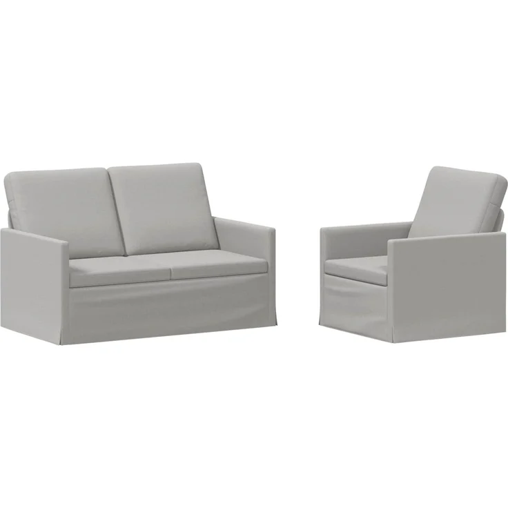 vidaXL Sofa-Set 2 pcs Wolkengrau Stoff 3433147 – Bild 1