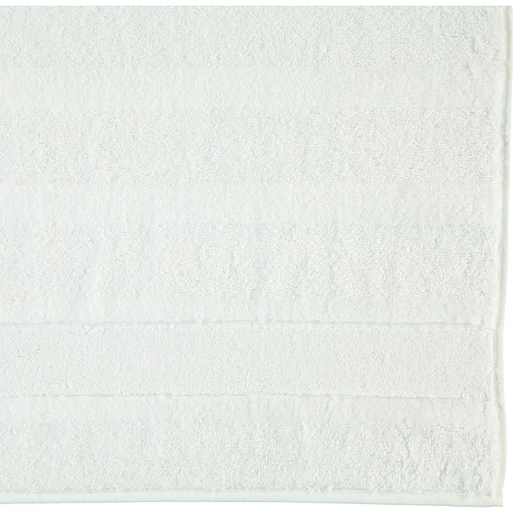 CAWÖ Handtuch, 3er Pack - Noblesse2, Walkfrottier, Velours-Streifen, Baumwolle, einfarbig Weiß 50x100cm – Bild 4