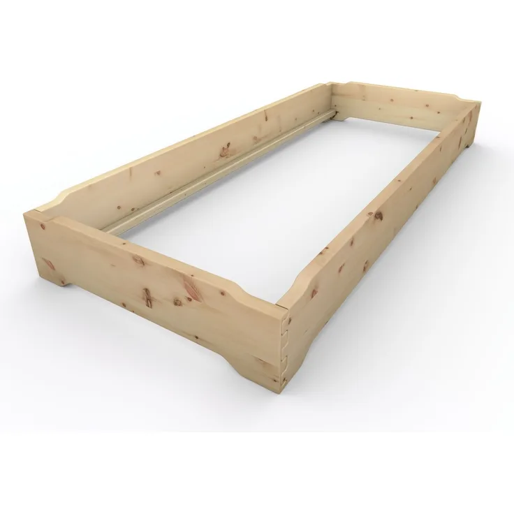 Stapelbett Holzbett (Zirbe) "Gäste-Edi" 90 x 220 cm 27 cm Zirbenbett Gästebett