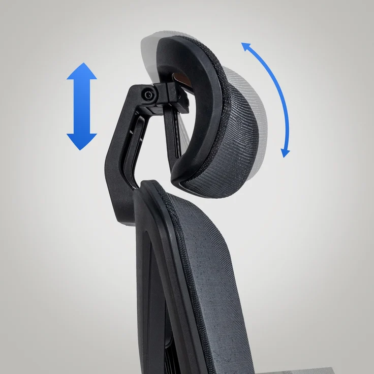 DELUKE® Bürostuhl Ergonomisch OLYMPO Schreibtischstuhl mit Rollen Höhenverstellbarer Drehstuhl, Arbeitsstuhl mit Kopfstütze Fußstütze Chefsessel, Computerstuhl 135 kg Schwarz – Bild 4