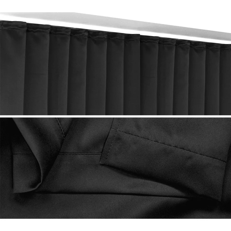 Beautex Verdunkelungsvorhang 2er Set mit U-Band, Blackout Vorhang Gardine abdunkelnd (2 St), Kräuselband, verdunkelnd, 2er Set, wärmeisolierend, blickdicht, waschbar, Farbwahl – Bild 3