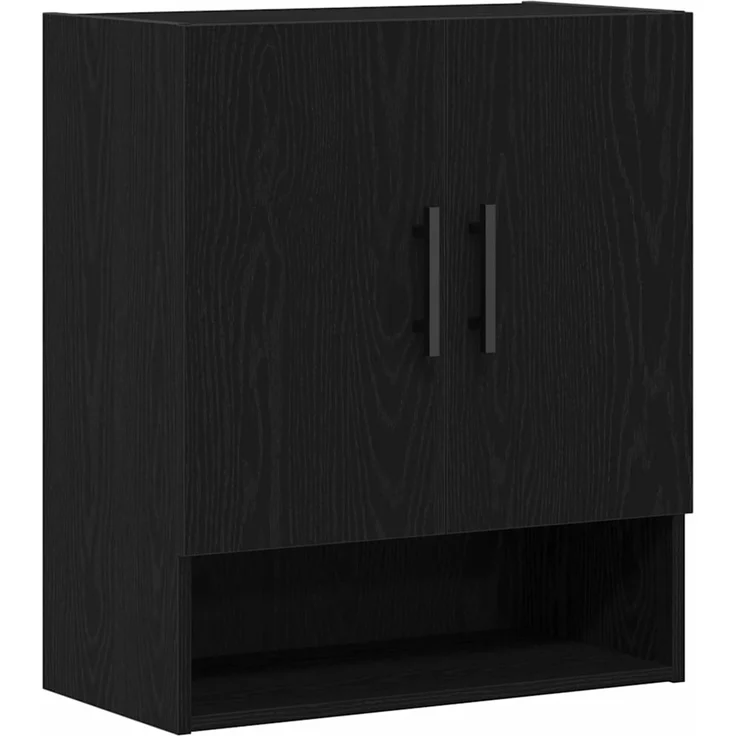 vidaXL Wandmontierter Schrank Schwarz Eichen-Optik 60 x 31 x 70 cm 862942 – Bild 1