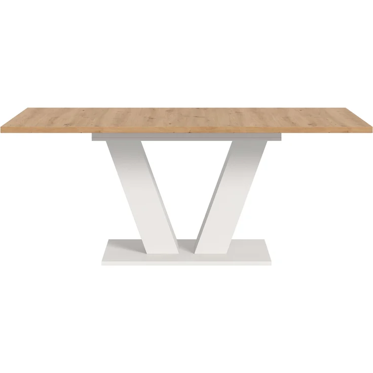 Kulissen-Esstisch >Motion< ausziehbar 190cm, weiß / artisan Eiche Dekor - 150/190x76x90cm (BxHxT) – Bild 5