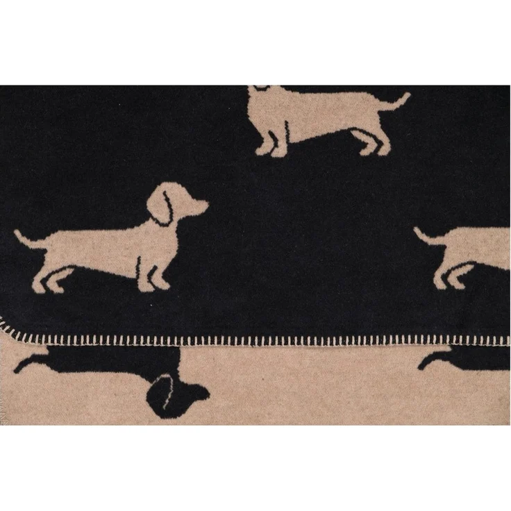 Cawö Wohndecke Kuscheldecke We love Dogs 62460-93 Dackel 150x200 – Bild 2