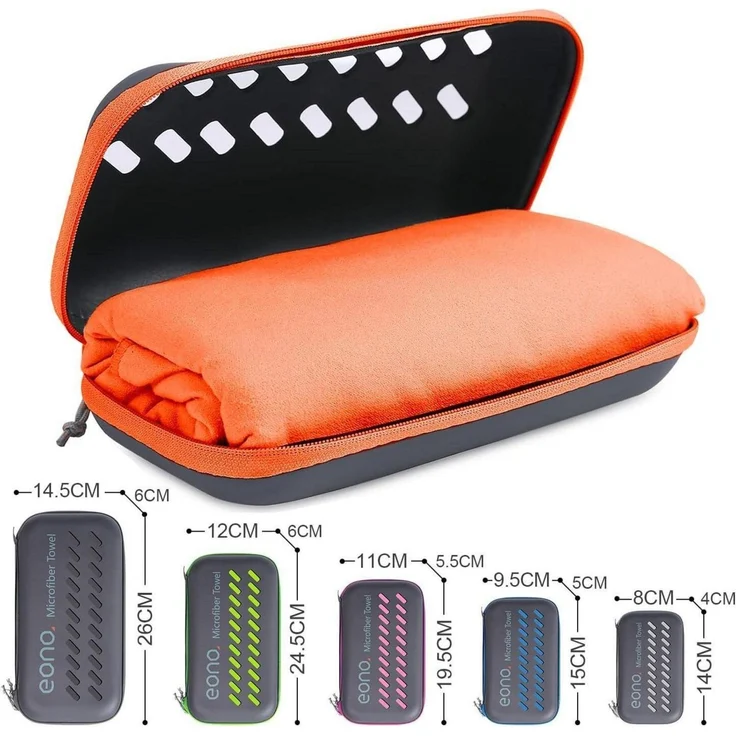Handtuch Mikrofaser schnelltrocknend Sport Orange M - 100x50 cm – Bild 4