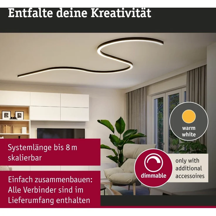 Paulmann 98169 Linion Lichtkanal 24V 3000K schwarz 1,5m – Bild 3