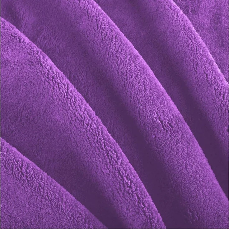 Wohndecke flauschige, tragbare Kuscheldecke mit Ärmeln und Fußtasche, Gräfenstayn, warme Ärmeldecke - TV Decke zum Anziehen - 180x150cm lila – Bild 3