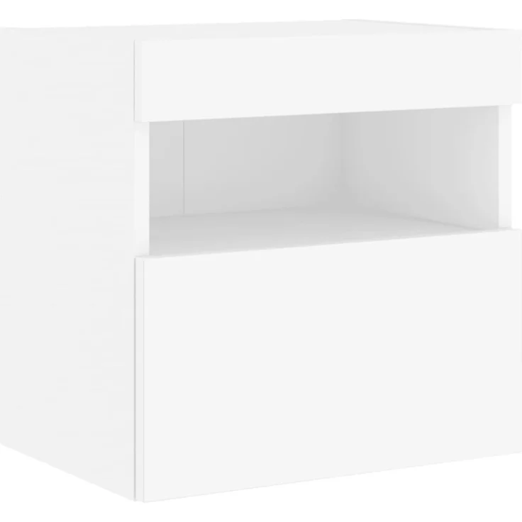 vidaXL 6-tlg. Wohnwand mit LED-Beleuchtung Weiß Holzwerkstoff 3216732 – Bild 10