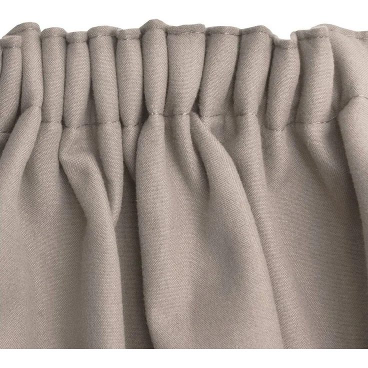 Beautissu Vorhang Amelie TK Thermovorhang mit Kräuselband, 140x245cm, Sand, 2er Set, Isolierend, Verdunkelung, Variante: Thermogardine – Bild 3