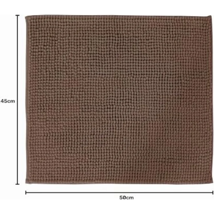 NYVI Badematte WC Vorleger NYVISpa Chenille Badvorleger, Höhe 20 mm, Polyester, Rutschfest, Saugfähig, Schnell Trocknend, Fußbodenheizung geeignet – Bild 3