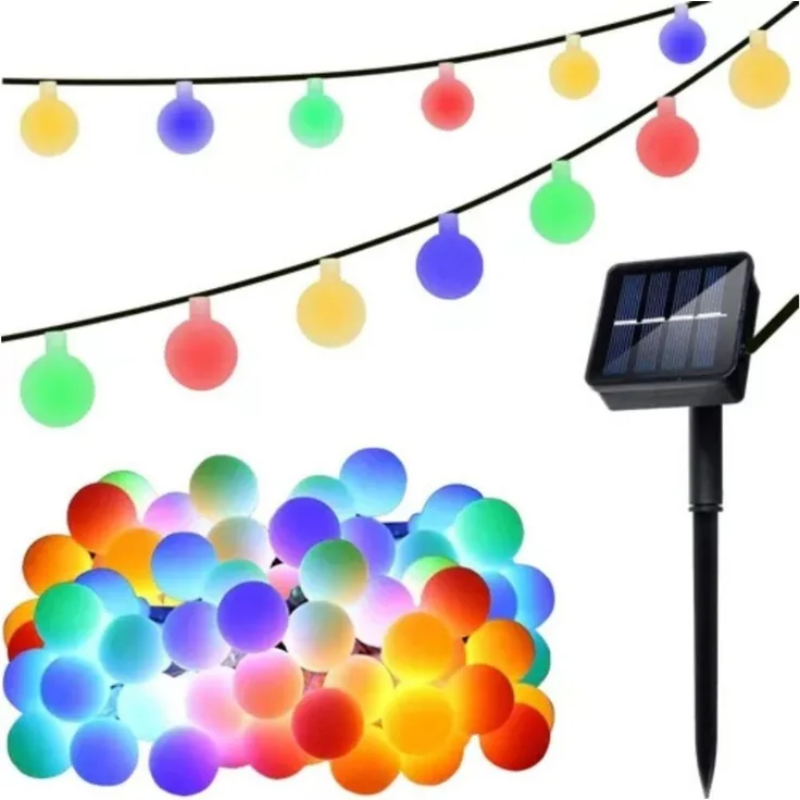 Gardlov LED-Lichterkette Solargirlande 7m Solarlampe, 50-flammig, Mit IP44-Schutz gegen Regen und Witterungseinflüsse
