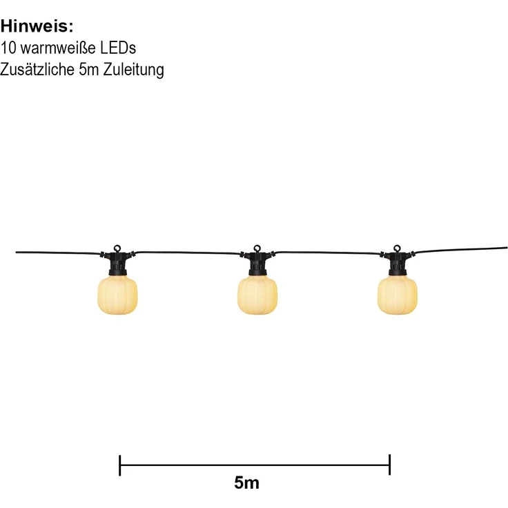 LED Outdoor-Lichterkette ,Circus Maxi', Netzbetrieb, warmweiß, matt, 5m – Bild 4