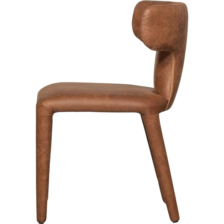 Esszimmerstuhl Permit Lederoptik, modern gepolstert, Cognac Braun, komfortabler Sitz für Dein Esszimmer – Bild 3