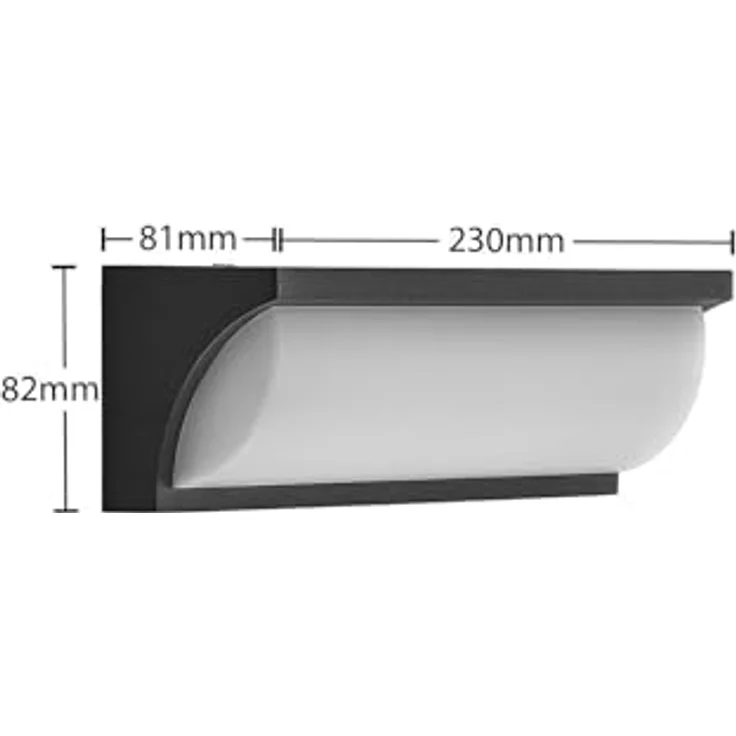 Lucande LED Wandleuchte Aune, moderne Außenwandleuchte in Schwarz, Aluminium 1-flammig, IP65 Schutzart, energiesparend für Terrasse & Balkon – Bild 4