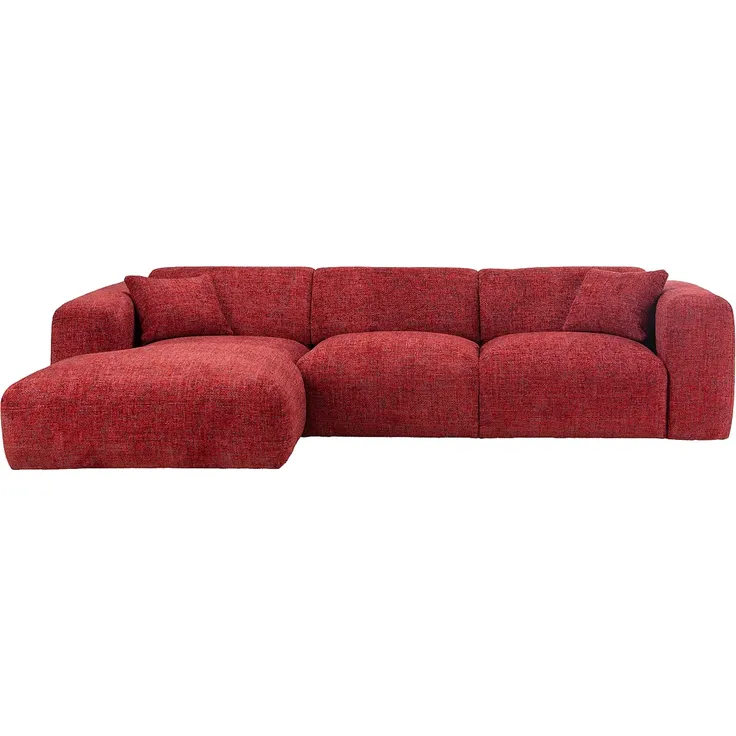 Vente-unique - POGNI Sofa StoffStoff Rot - B 165 cm x H 73 cm x L 280 cm – Bild 2