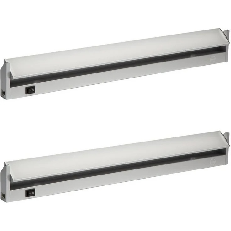 Oktaplex lighting LED Unterbauleuchte Rota 2er Set 10W 58cm 230V Unterschrankleuchte LED, schwenkbar, LED fest verbaut, Neutralweiß, 4000K Küche Lichtleiste Aluminium mit Schalter – Bild 5