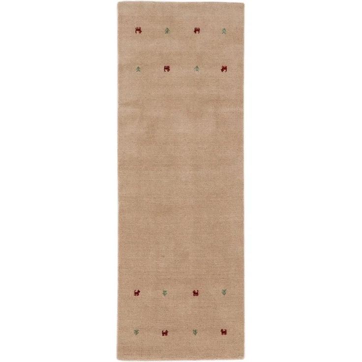 carpetfine Wollteppich Gabbeh Uni, auch als Läufer und Rund erhältlich, rechteckig, Höhe: 15 mm, reine Wolle, handgewebt, Gabbeh Loom Tiermotiv, große Farbauswahl – Bild 1