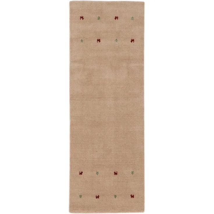 carpetfine Wollteppich Gabbeh Uni, auch als Läufer und Rund erhältlich, rechteckig, Höhe: 15 mm, reine Wolle, handgewebt, Gabbeh Loom Tiermotiv, große Farbauswahl
