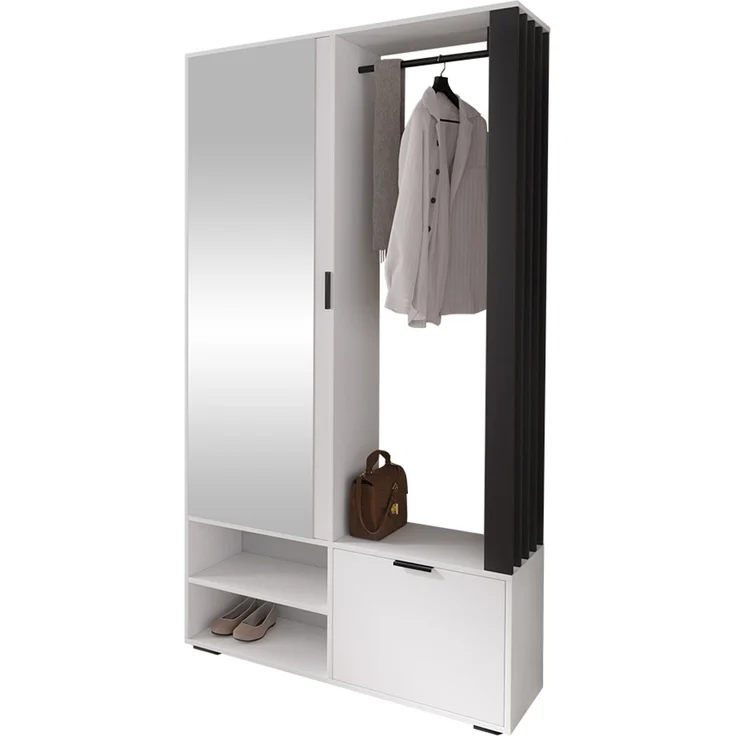 Garderobe-Set 'Raldento' Schwarz/Weiß – Bild 1