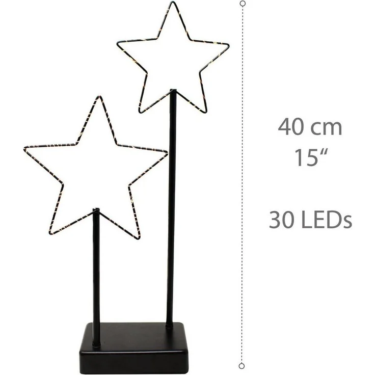 ToCi LED Stern Deko-Aufsteller Stern mit LED-Beleuchtung Leuchter 30 LED, 24 x 40 cm – Bild 2