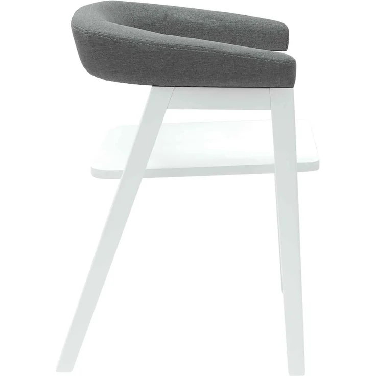 vidaXL Esszimmerstühle 2 pcs Weiß 54 x 57 x 73 cm Massives Gummiholz 42020426 – Bild 5