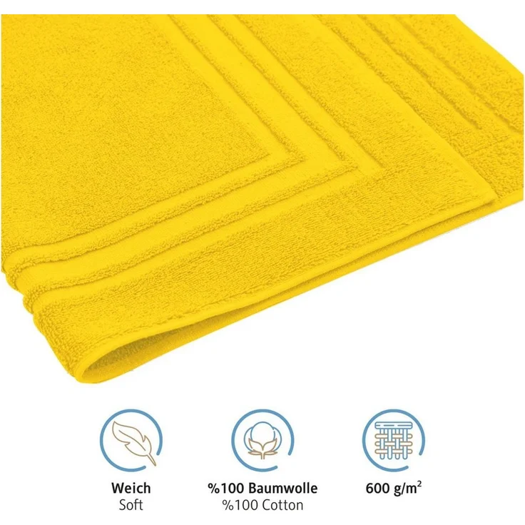 Komfortec Badematte Badvorleger aus 100% Baumwolle, Waschbar Duschmatte, Frottee, Rechteckig, 600 g/m², 2er Set, Saugfähig & Schnelltrocknend – Bild 2