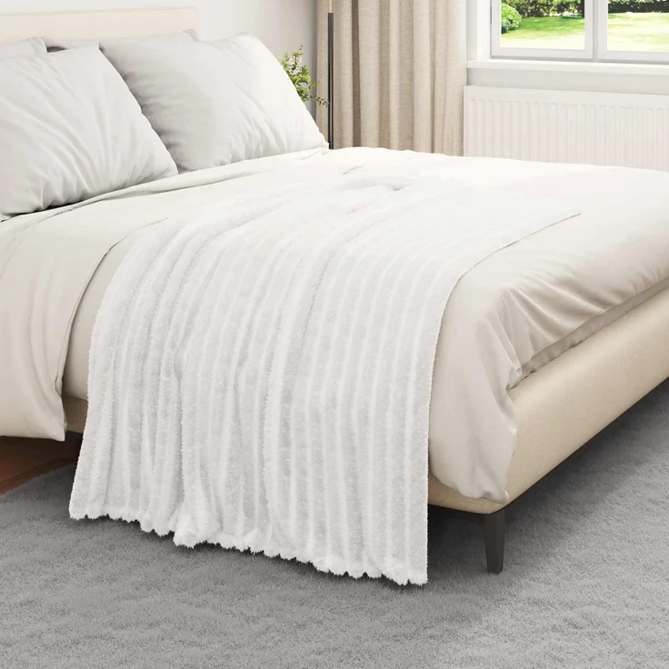 vidaXL Wohndecken 6 Stk. Weiß 150 x 130 cm 2.85 Fleece 42016889 – Bild 3