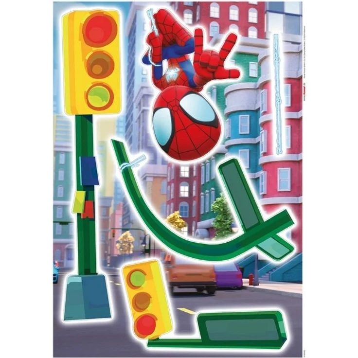 Komar Wandtattoo Spidey and His Amazing Friends Lamp Swing - Größe 50 x 70 cm (5 St), Künstler: Komar, selbstklebend, Wandsticker, Kinderzimmer – Bild 3