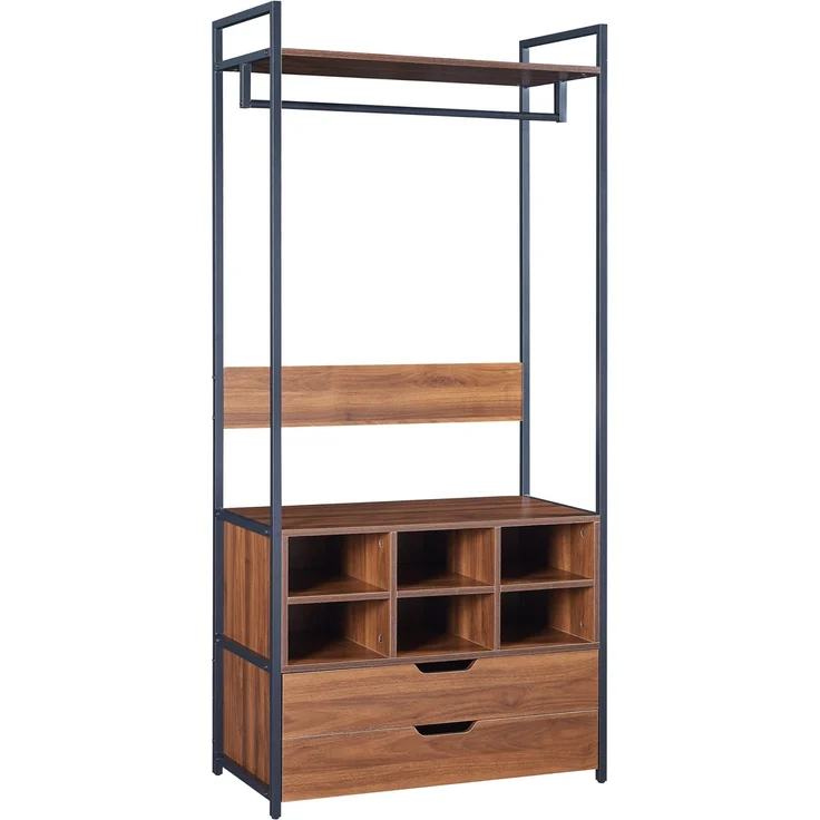 Garderobenständer 2er Set Larem 4 Schubladen 6 Fächer [en. casa] – Bild 5