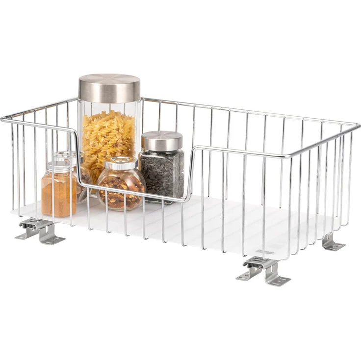 Korbauszug für Küchenoberschränke 50 cm Breite, chrom – Bild 1