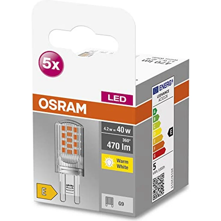 OSRAM Base PIN LED-Stiftsockel G9, 4,2W, 470lm, 5er Pack – Bild 2