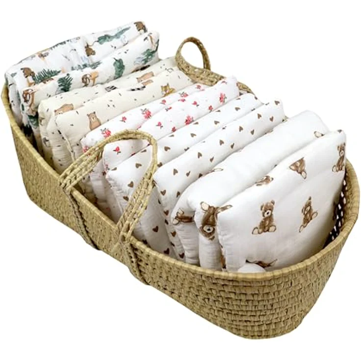 Babydecke BabyLux Babydecke Musselin Kinderwagendecke Kuscheldecke 75x60cm MPM, BabyLux, D4 Bunte Herzen MPM – Bild 7