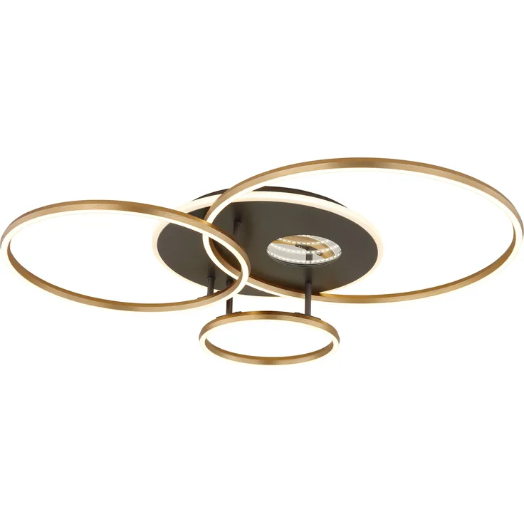 GLOBO Lighting Deckenleuchte LED INVERTINA LBH 90x70x13.10 cm gold Deckenlampe