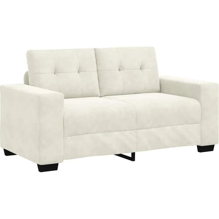 vidaXL Sofa Set 3 stk. 6-Sitzer Creme 221 x 78 x 80 cm Samt 3324647 – Bild 5