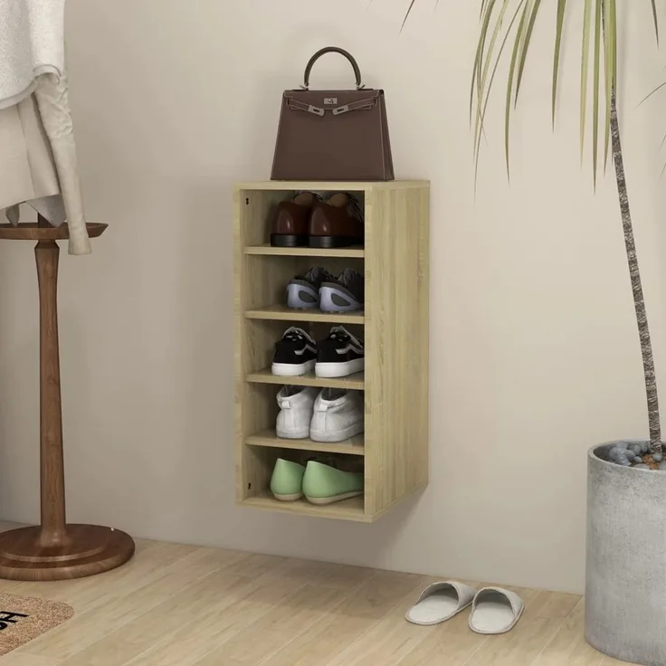 vidaXL Schuhschrank Sonoma-Eiche 31,5x35x70 cm Holzwerkstoff 808987