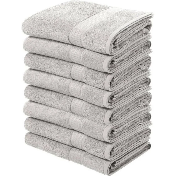OTTO home Handtücher Juna, als Set und Serie erhältlich, 8 Handtücher, 50x100cm, Walkfrottier (8-St), 8-tlg. Handtuch-Set, 100% Baumwolle, mit Bordüre, Uni-Farben, weich – Bild 4
