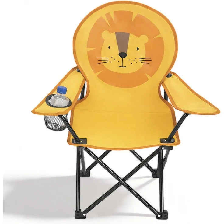 SUNULA Campingstuhl Kinder Klappstuhl Gartenstuhl Camping Kinderklappstuhl Anglerstuhl, Kinder-Anglersessel, wählbar als Bär, Elefant, Frosch oder Löwe – Bild 5