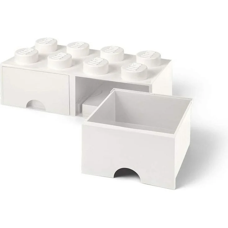 Room Copenhagen 'LEGO Storage Brick 8' Aufbewahrungsbox weiß mit 2 Schubladen – Bild 2