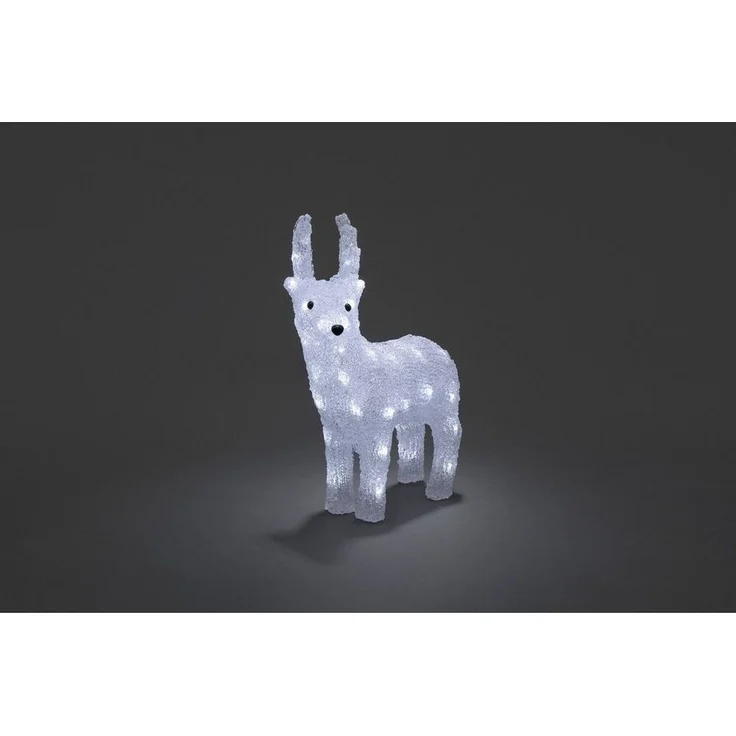 Konstsmide LED Acryl Rentier 6h Timer, 32 kalt weiße Dioden, batteriebetrieben, Außen, transparentes Kabel - 6139-203 – Bild 4